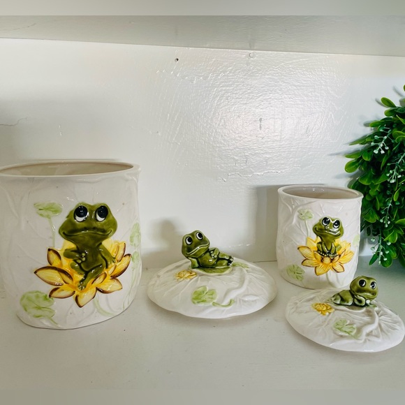 Vintage 70βs Sears Neil The Frog Canister Set - Picture 2 of 10